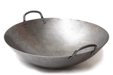 Craft Wok, fondo redondo martillado, acero al carbono de 16 pulgadas, cocción rápida.