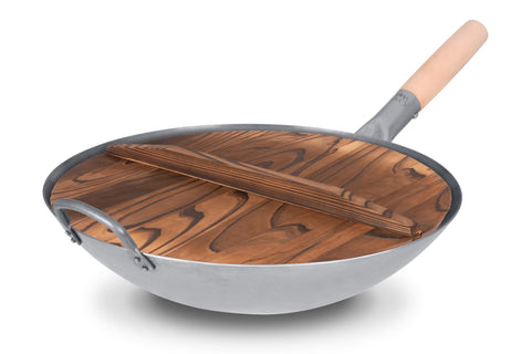 Diámetro 40 cm cubre woks de 16 pulgadas de forma adecuada.
