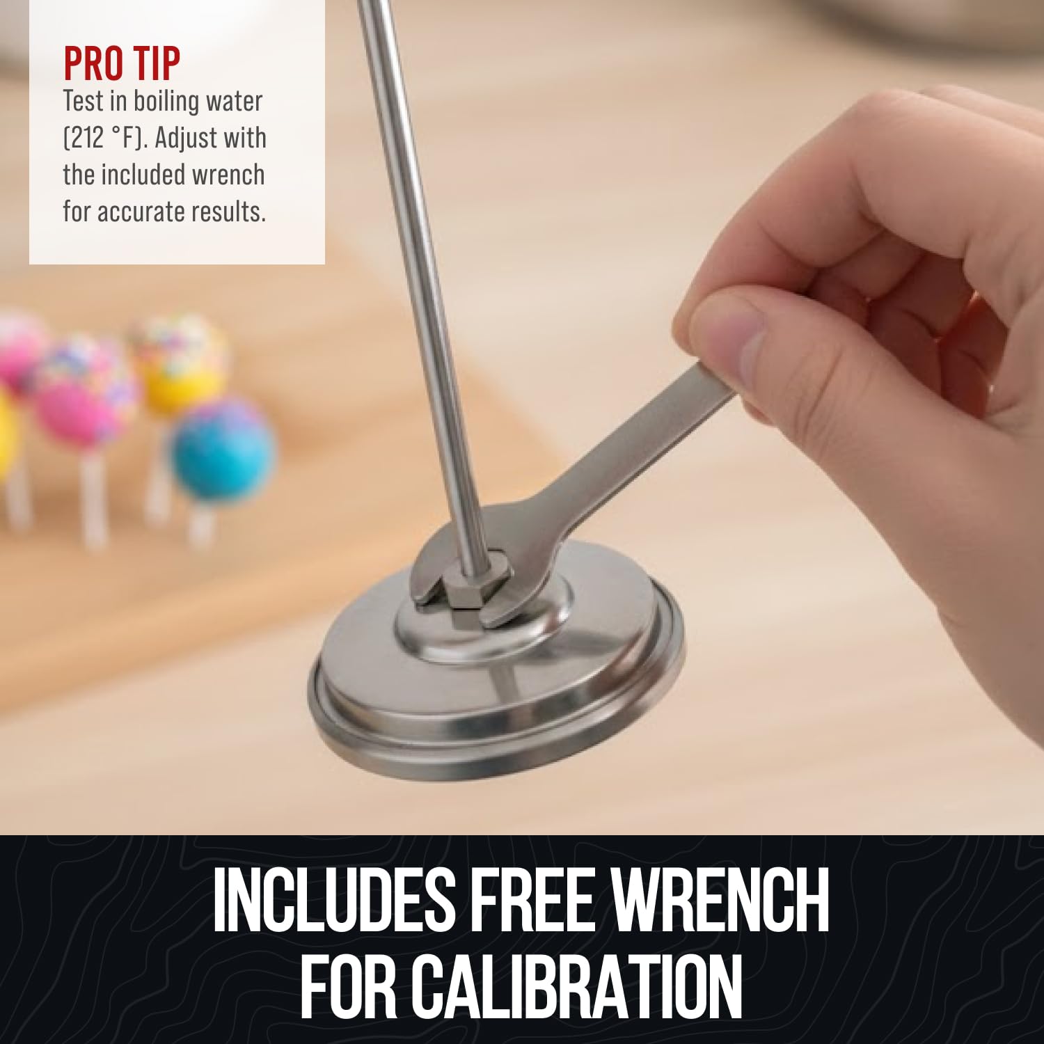 Termómetro Craft911 con clip para olla profunda, práctico para freír.