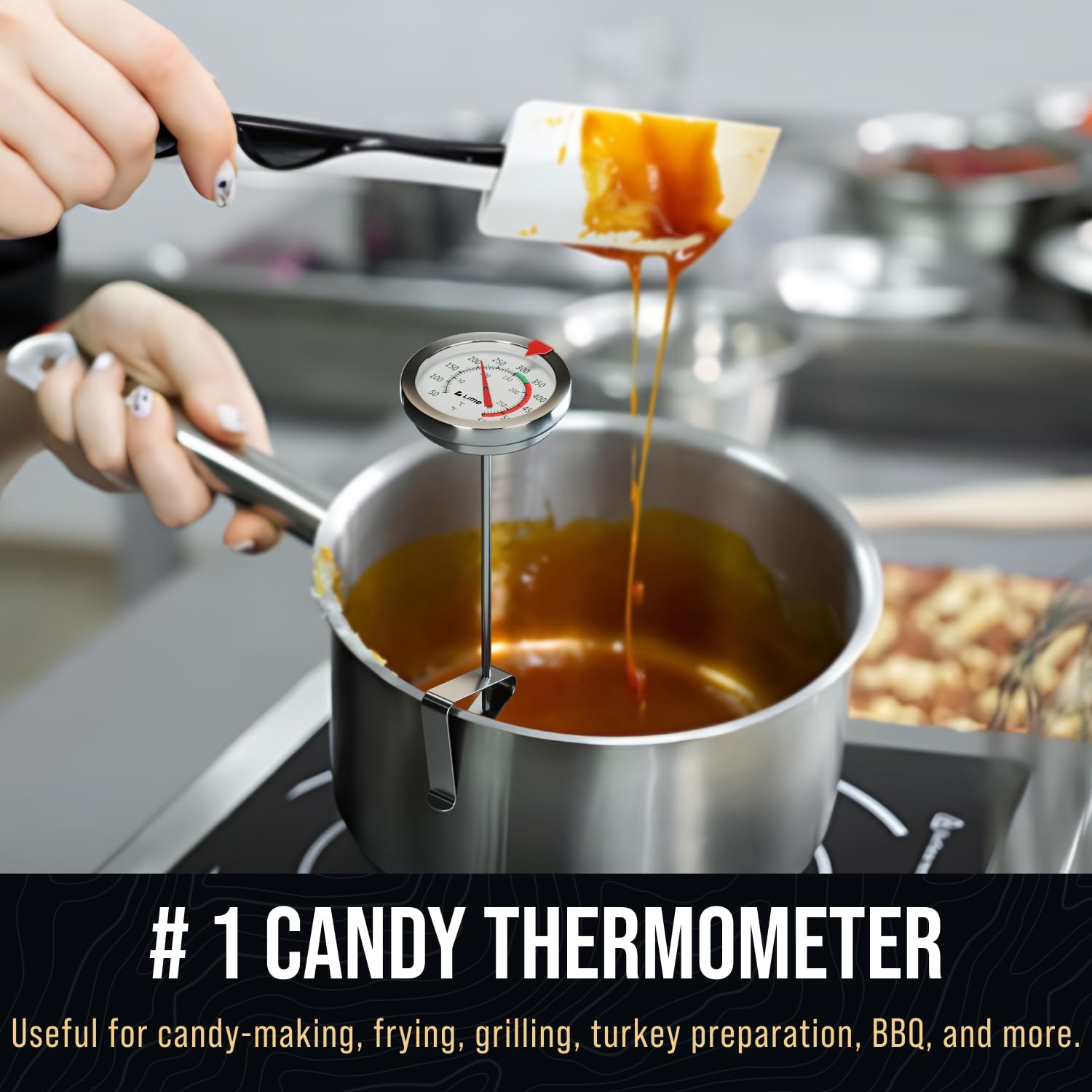 Termómetro de cocina Craft911, acero inoxidable, duradero para uso diario.