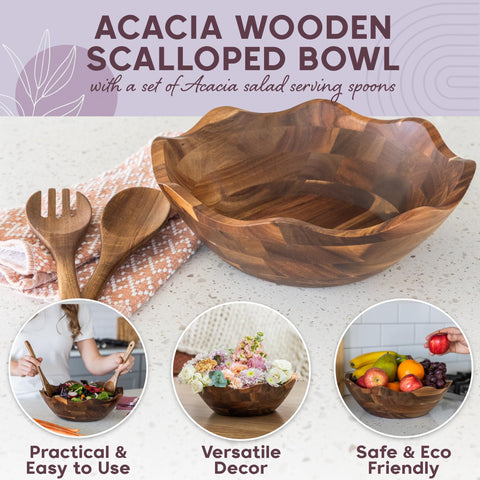 Acabado comestible natural en madera de acacia de Crafted Finesse