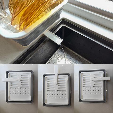 Craftend escurridor plegable con drenaje integrado, facilita el secado directo.