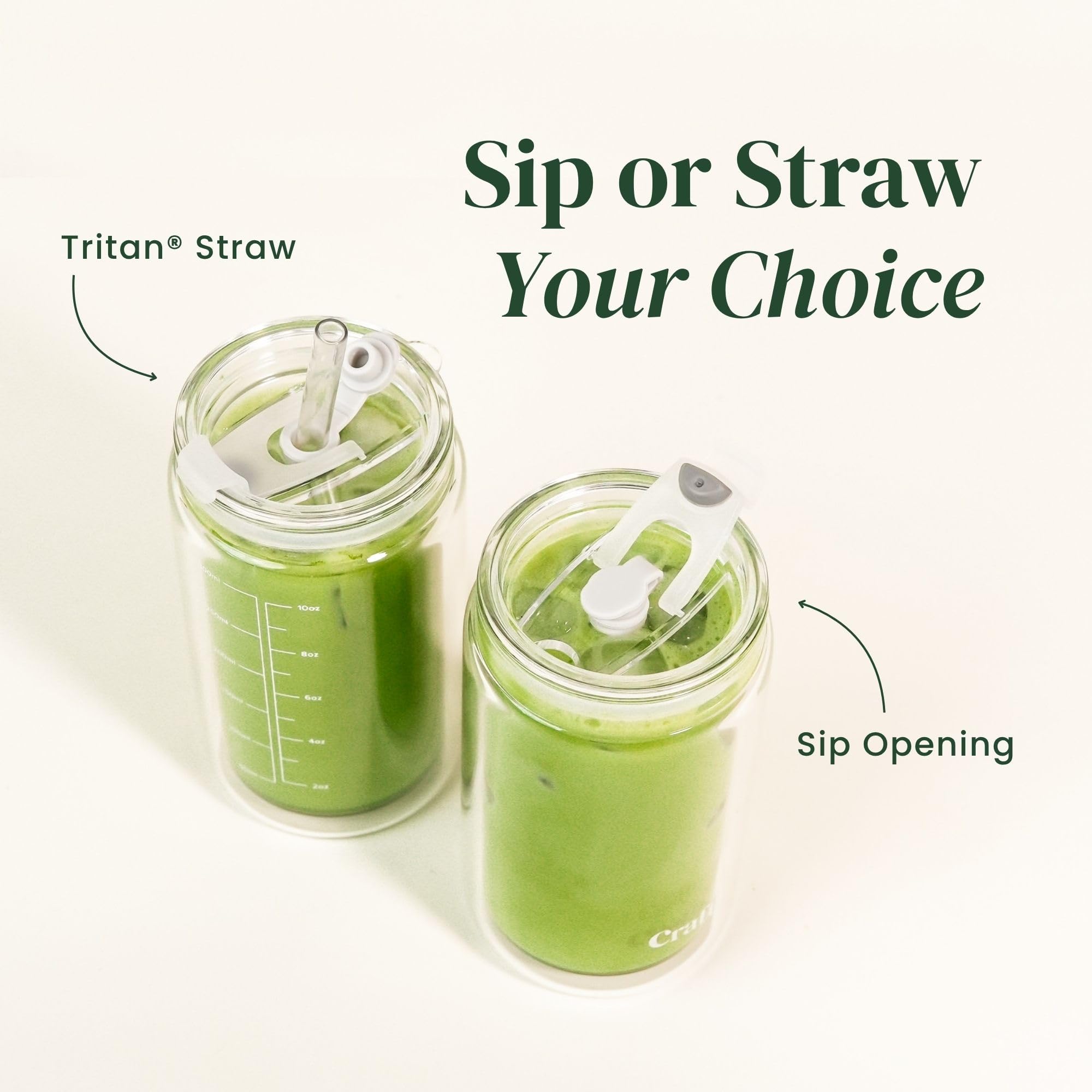 Crafti Slow Sippin, pajilla de Tritan reutilizable para sorber sin derrames.