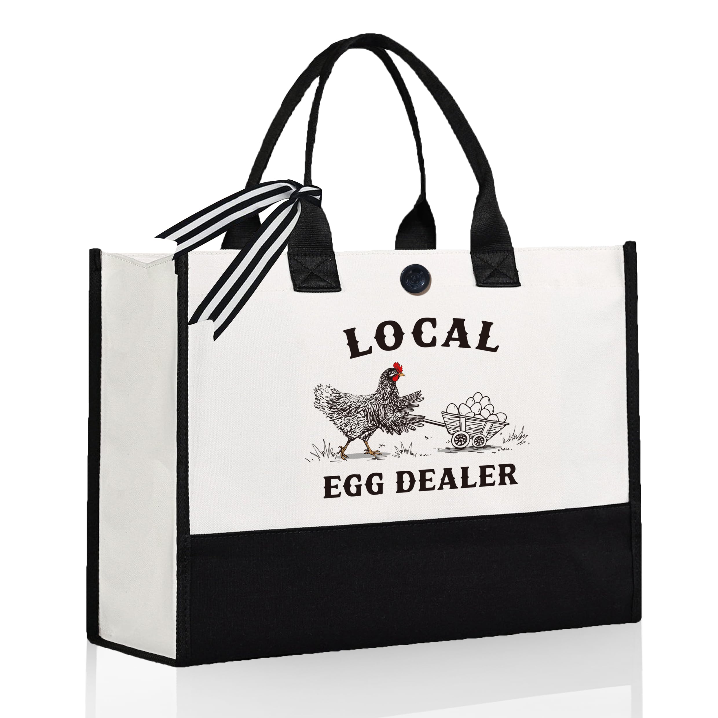 Craftique gallinas carro huevos: bolso divertido para amantes de gallinas en el día a día.