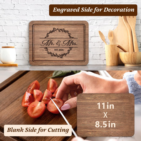 Craftique regalo duradero para bodas diseño en nogal con acabado suave.