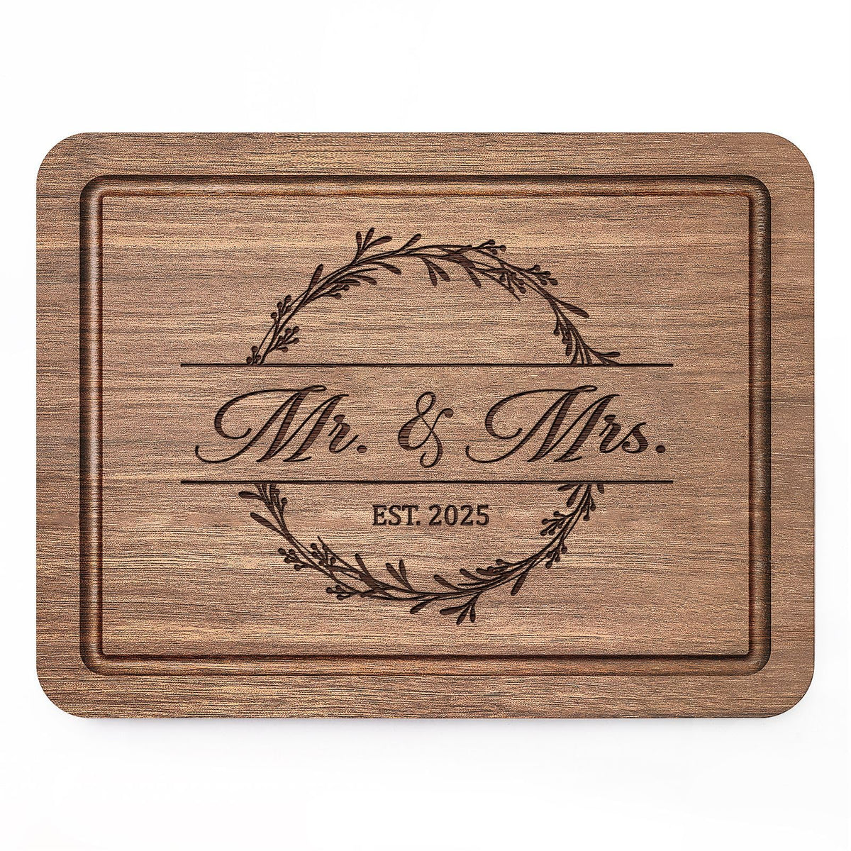 Tabla de corte Craftique grabada Sr. y Sra, regalo significativo para parejas.
