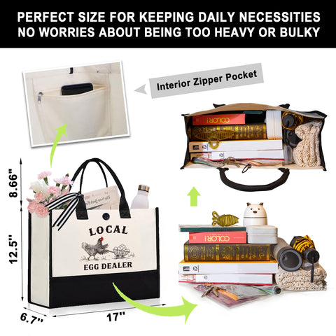 Craftique tote canvas resistente: compañero diario para compras, estudio y viaje.