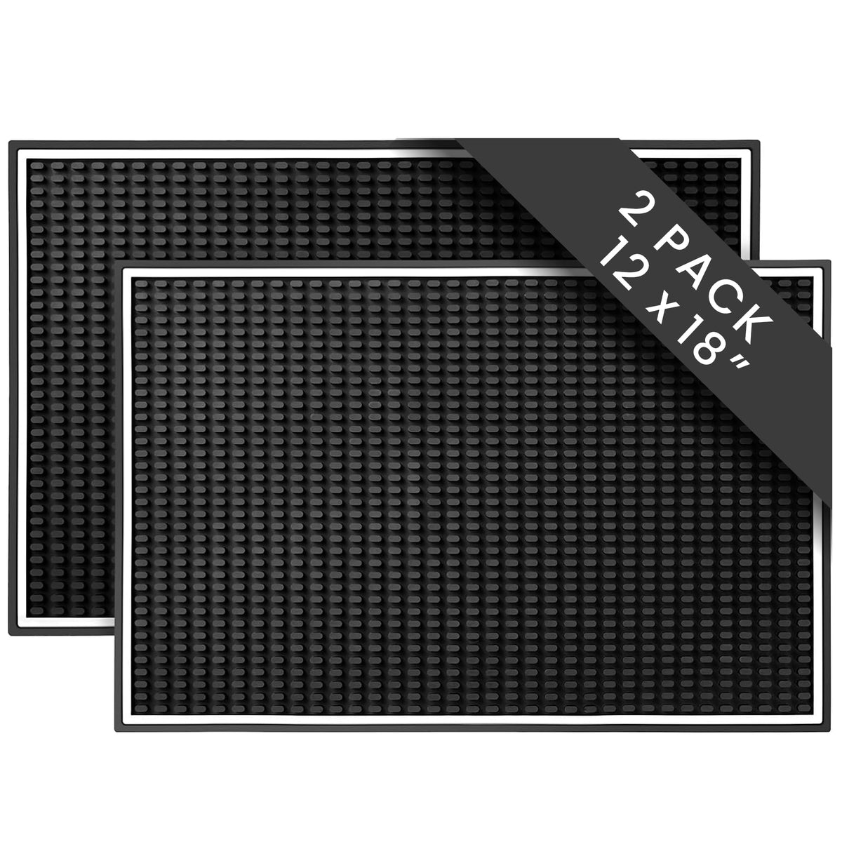 CRAFTY MIXOLOGIST alfombrilla barra 18x12, vista frontal, protege superficies ante derrames.