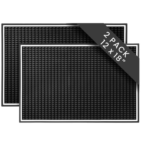 CRAFTY MIXOLOGIST alfombrilla barra 18x12, vista frontal, protege superficies ante derrames.
