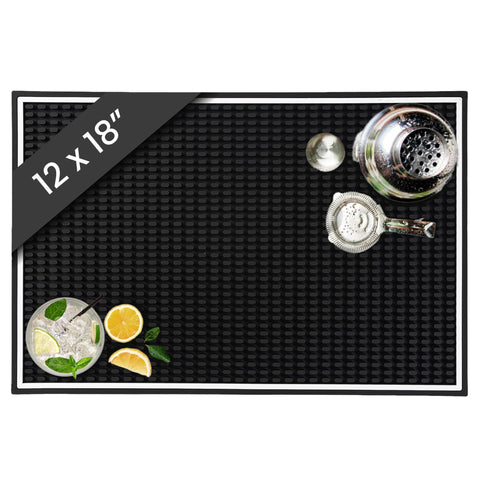 CRAFTY MIXOLOGIST alfombrilla de barra 18x12: protección contra derrames en barra y café.