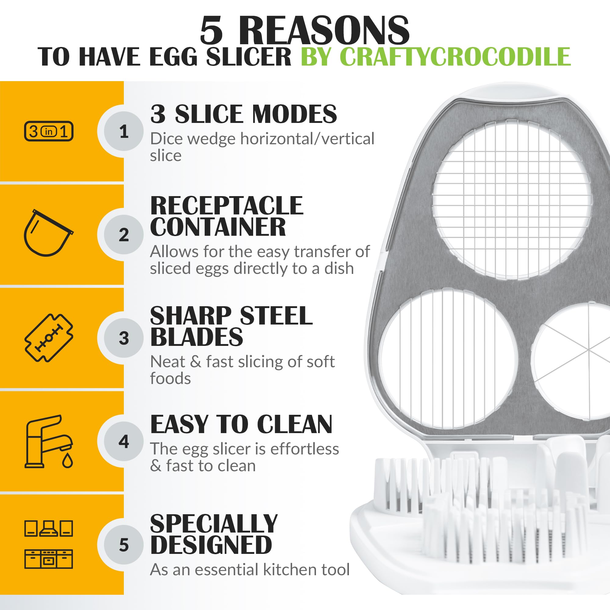 CraftyCrocodile con hojas de acero inoxidable para cortes precisos