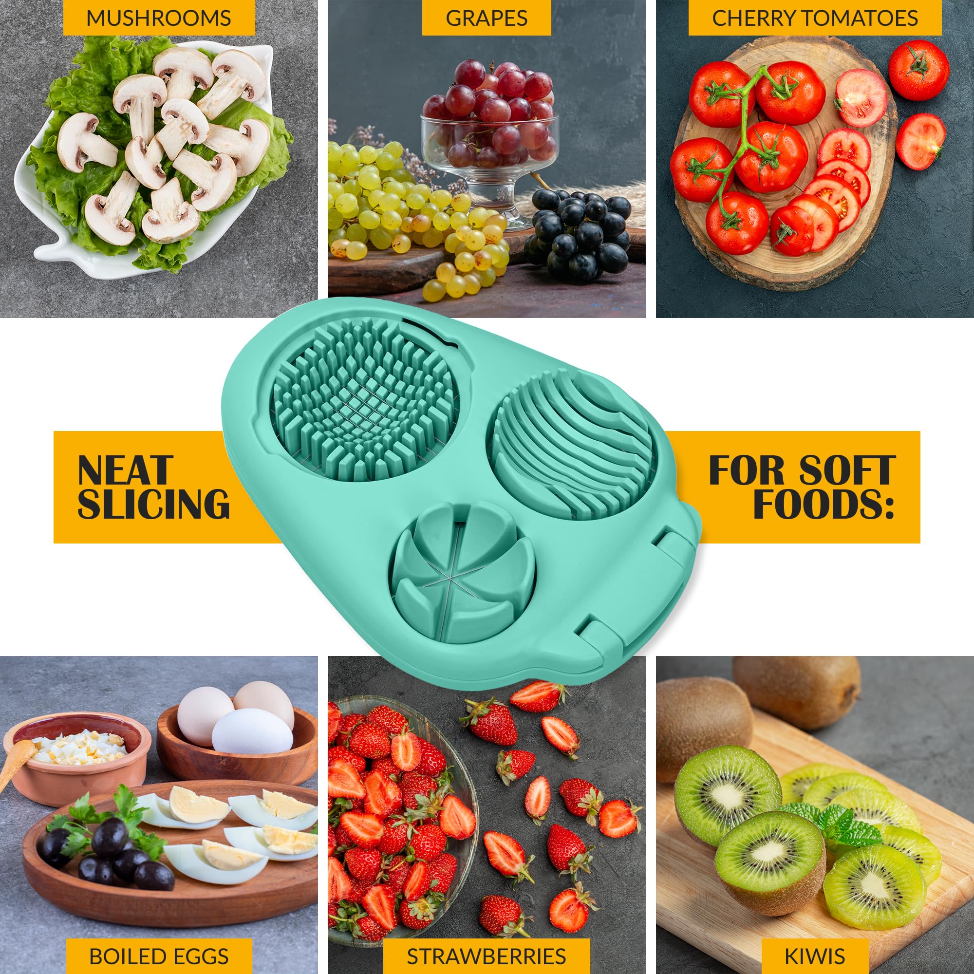 CraftyCrocodile cortador de uvas para porciones consistentes