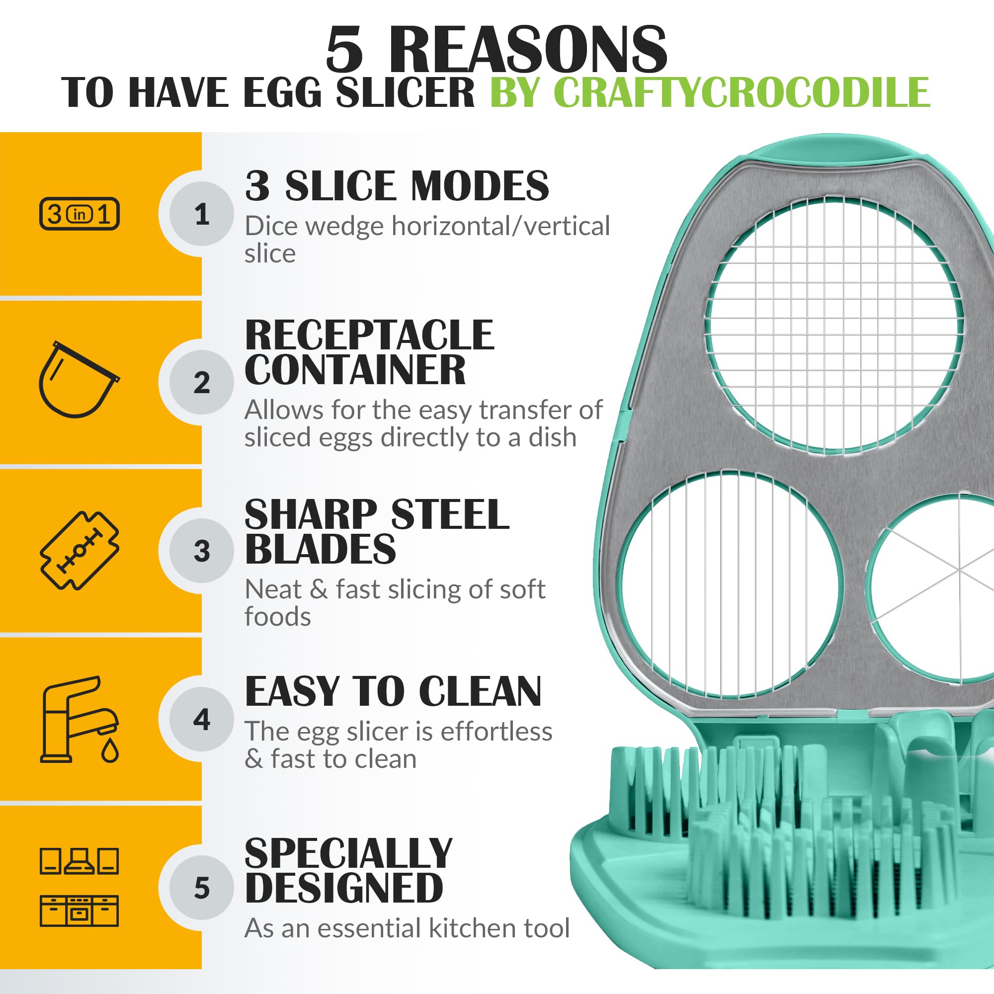 CraftyCrocodile cuchillas de acero inoxidable para un corte preciso