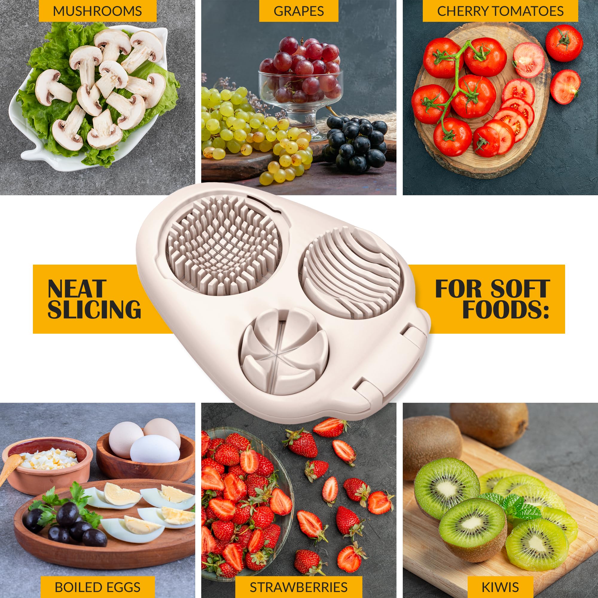 Uso multiusos para frutas y verduras suaves.