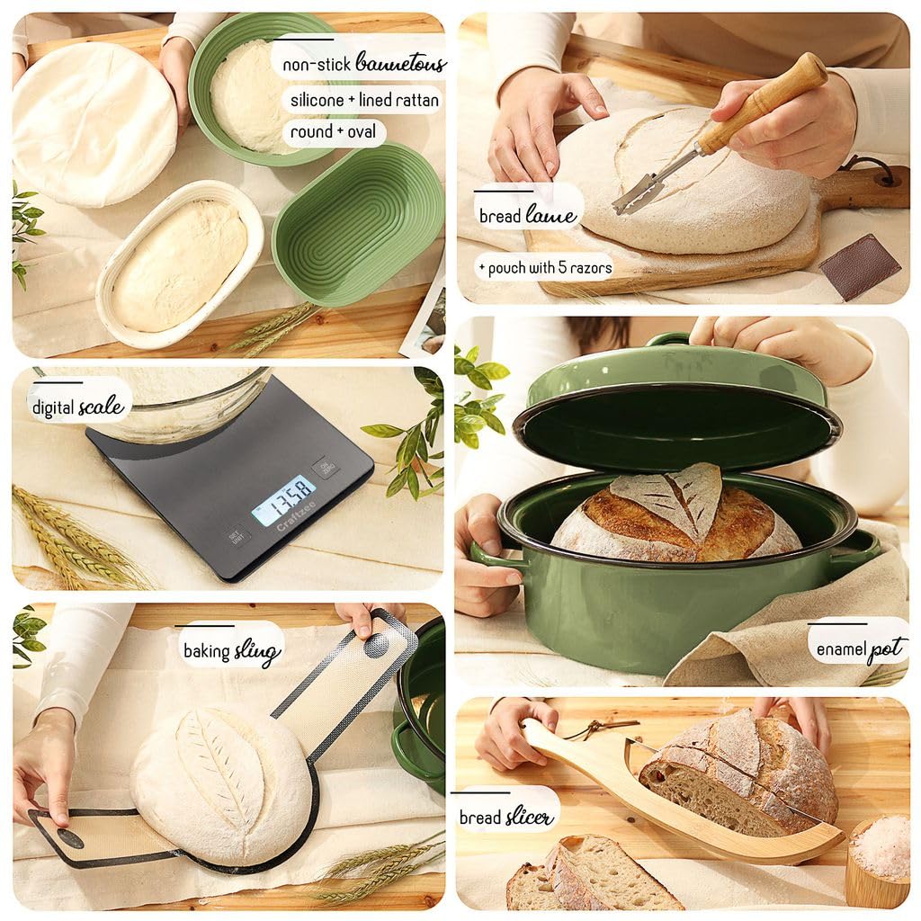 CraftZee cesta banneton mimbre para aireación y patrones artesanales.