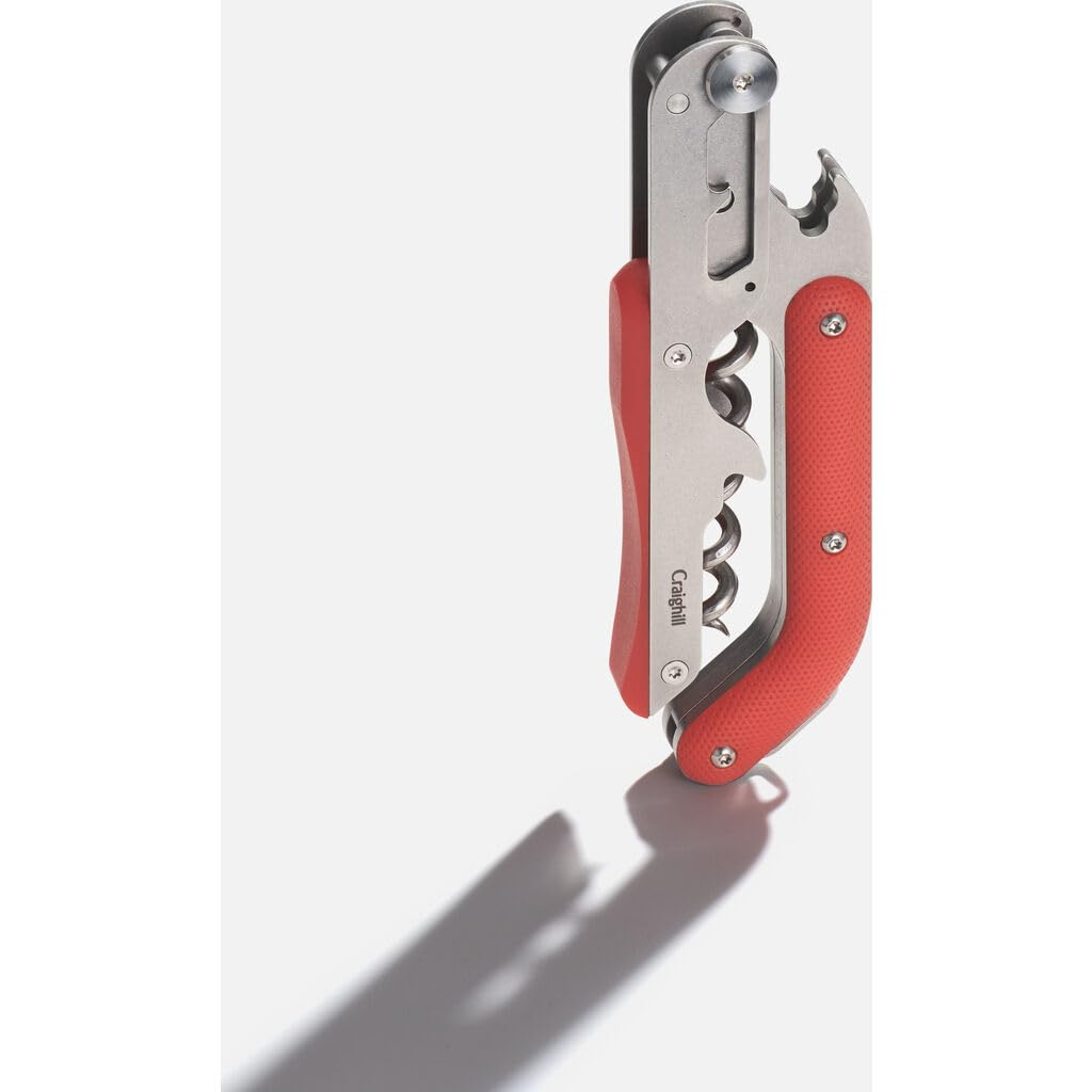 Craighill Best Wine Key, acero inoxidable, herramienta duradera para múltiples botellas.