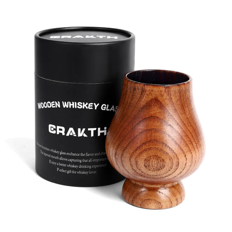 CRAKTH Vaso Whisky Madera Carbonizada, realza aromas y sabor.