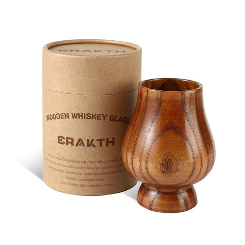 CRAKTH vaso whisky de madera, aroma natural que realza el sabor