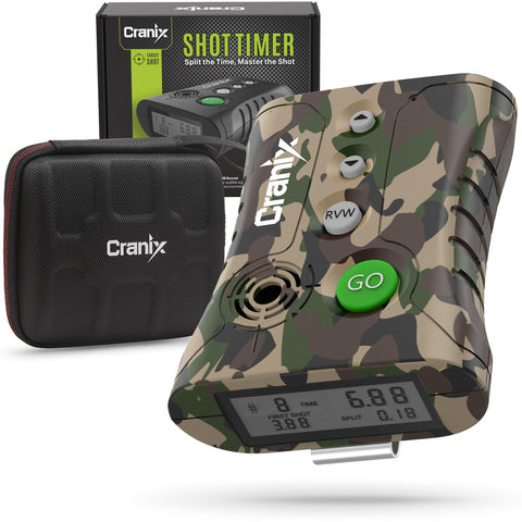Cranix temporizador de disparo profesional camo: detección rápida para competición