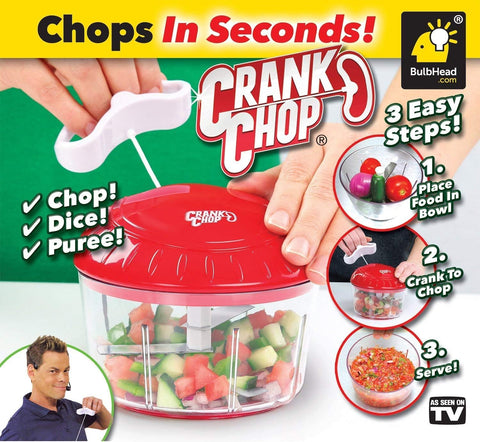 Crank Chop Original operación con cuerda para picar de forma uniforme.