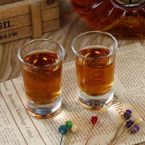 Vasos-shot duraderos Crazystorey, base estable para fiestas.