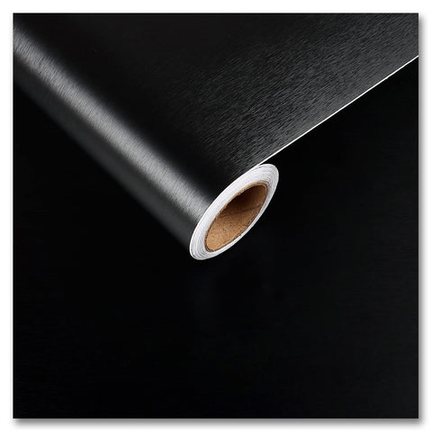CRE8TIVE papel adhesivo negro cepillado para electrodomésticos en la cocina