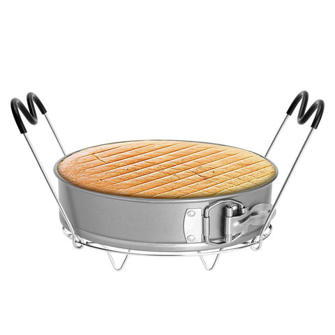 Createy rejilla para vapor con diseño ergonómico, fácil de manejar durante cocción.