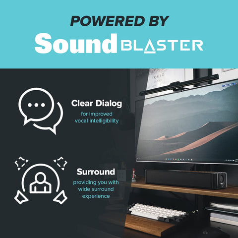 Creative Stage SE 2.0, ambiente de escritorio con sonido claro