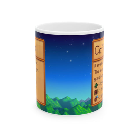 Taza Creator's Cove Stardew Valley, mango forma-c, agarre ergonómico para café matutino.