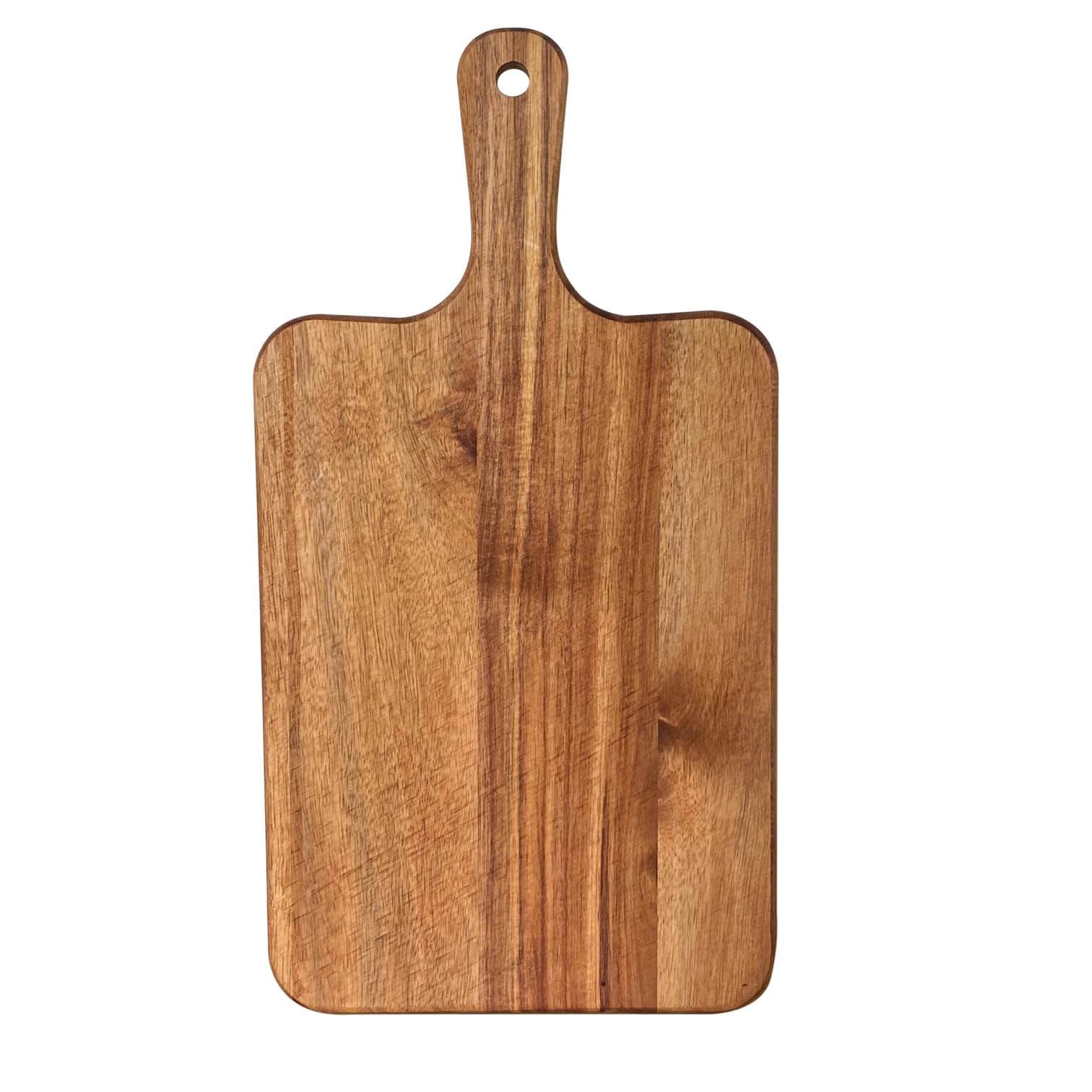 Cregugua tabla de acacia con asa, ideal para cortar y presentar en la mesa