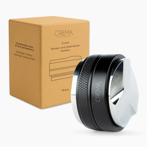 Crema Café 51mm distribuidor-prensador compatible con Delonghi Dedica mejora la consistencia de la extracción.