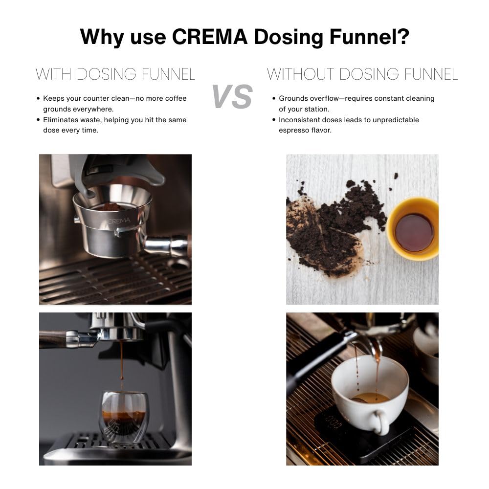 Crema Embudo Dosificador 54mm: evita desbordes y mantiene el espresso limpio