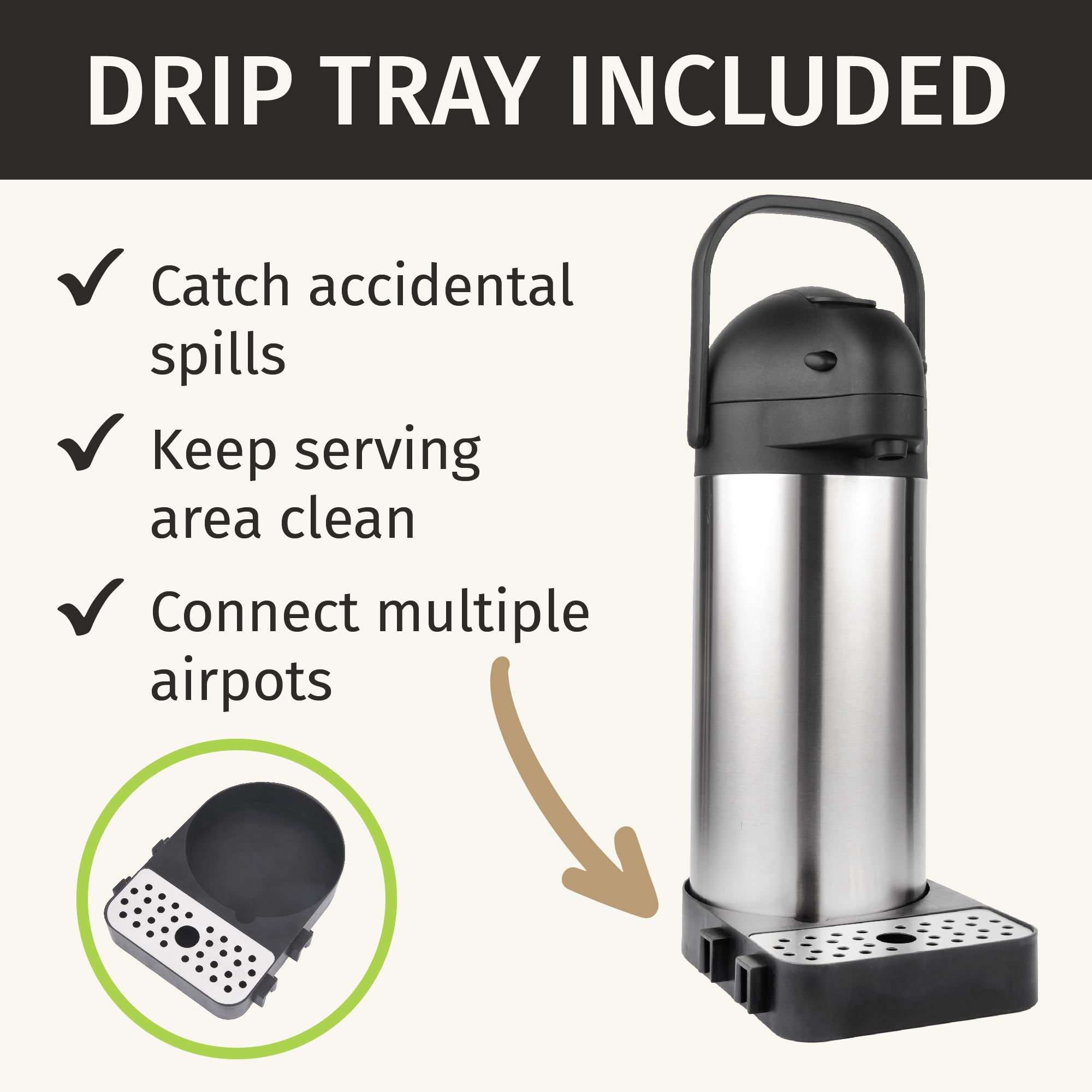 CRESIMO Airpot, capacidad de 3 litros ideal para eventos.