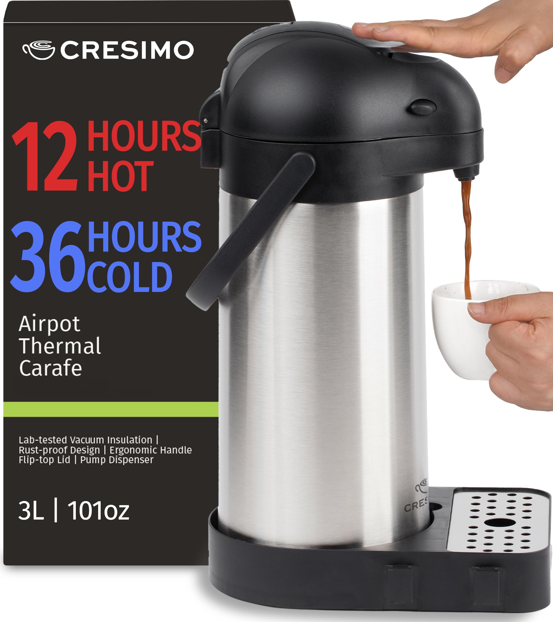 CRESIMO Airpot, detalle de la bomba para servicio rápido.