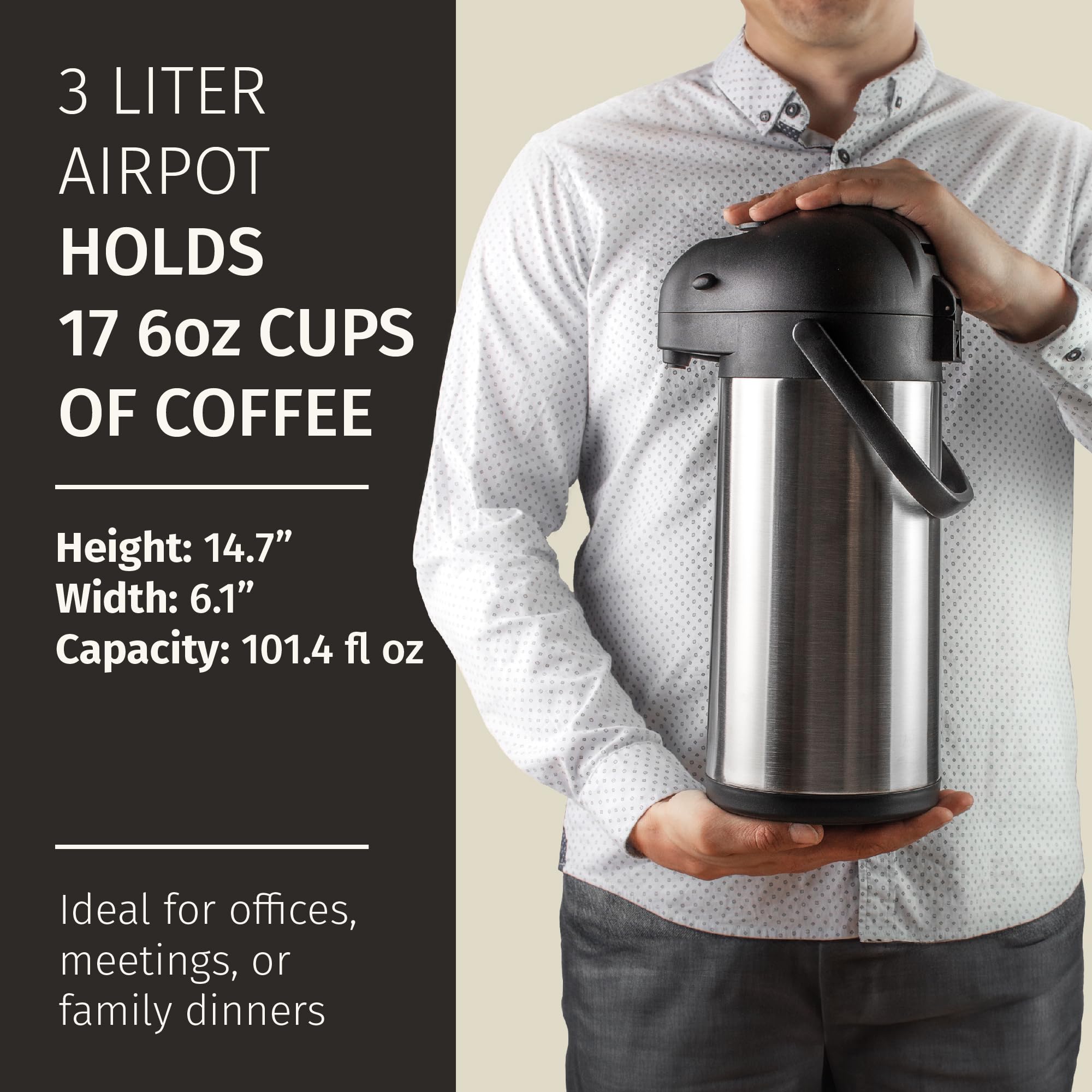 Cresimo con capacidad de 3 litros ideal para reuniones y eventos