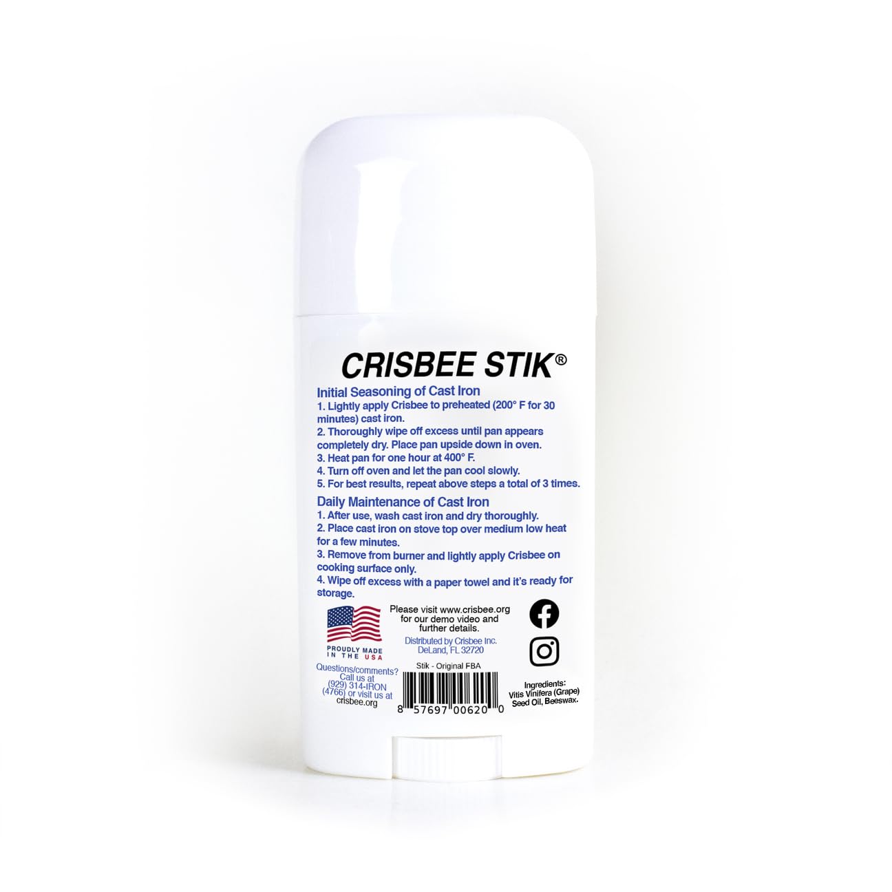 Crisbee Stik: acondicionador para sartenes de hierro y acero