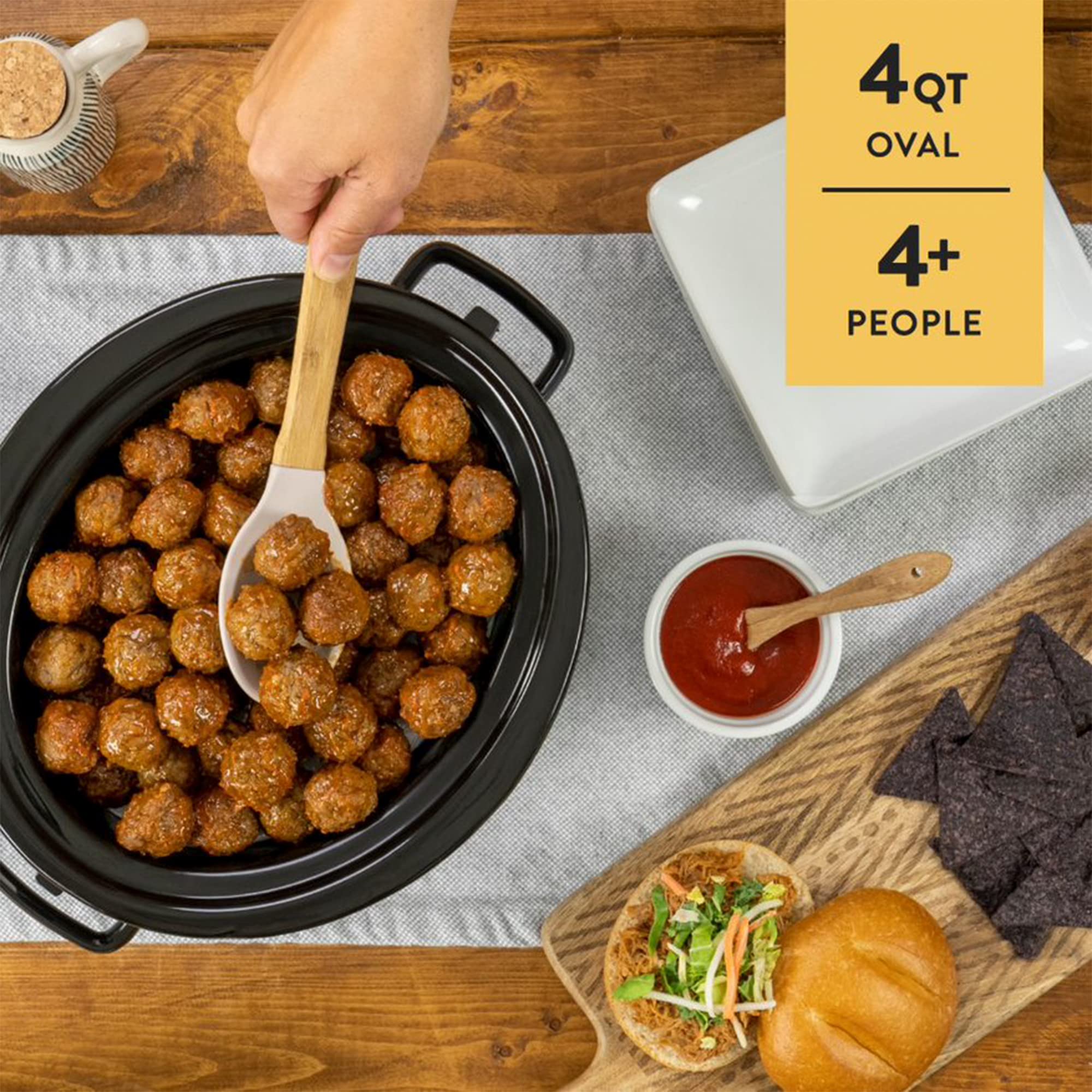 Crock-Pot capacidad-4-cuartos ideal para comidas familiares.
