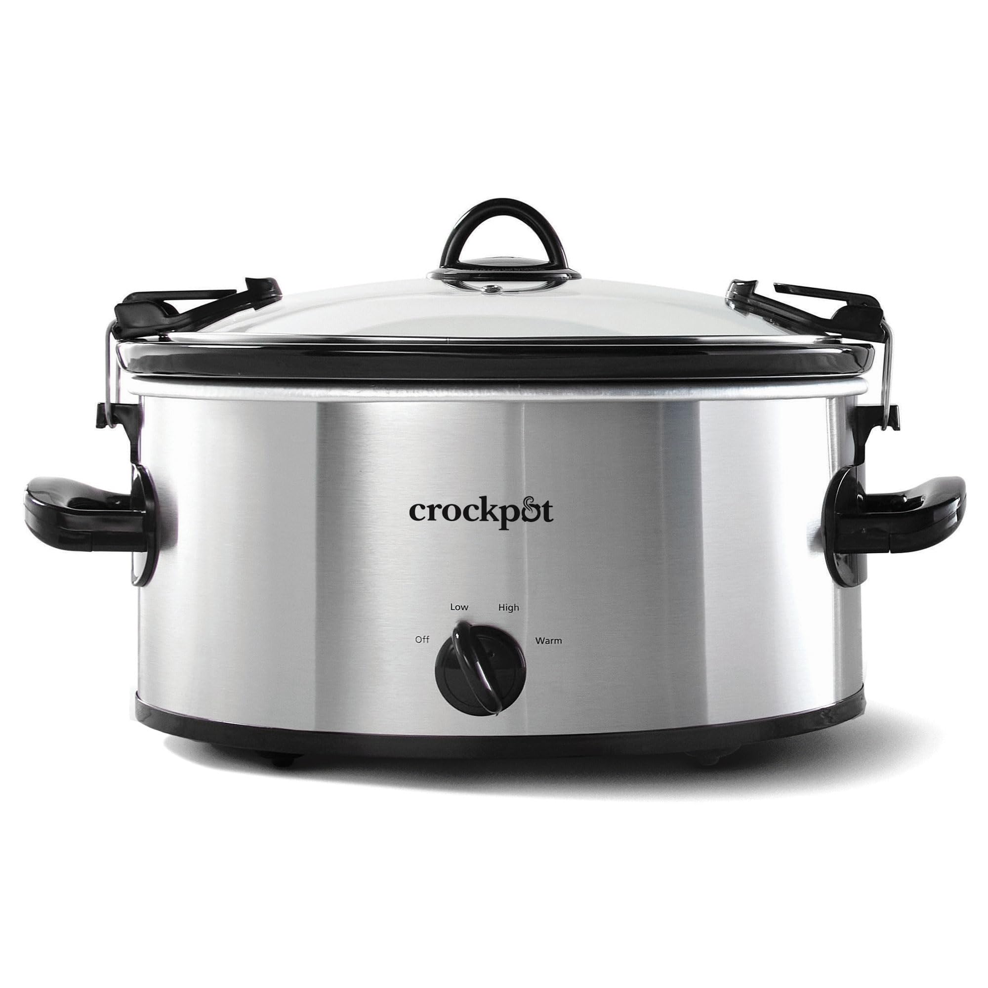 Crock-Pot Cook N Carry con tapa con seguro para viajes sin derrames.