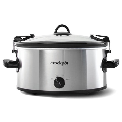 Crock-Pot Cook N Carry con tapa con seguro para viajes sin derrames.