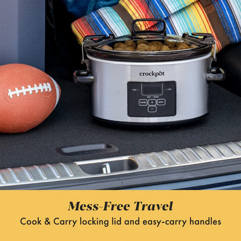 Crock-Pot manos confort-ergonomicas para transporte cómodo.