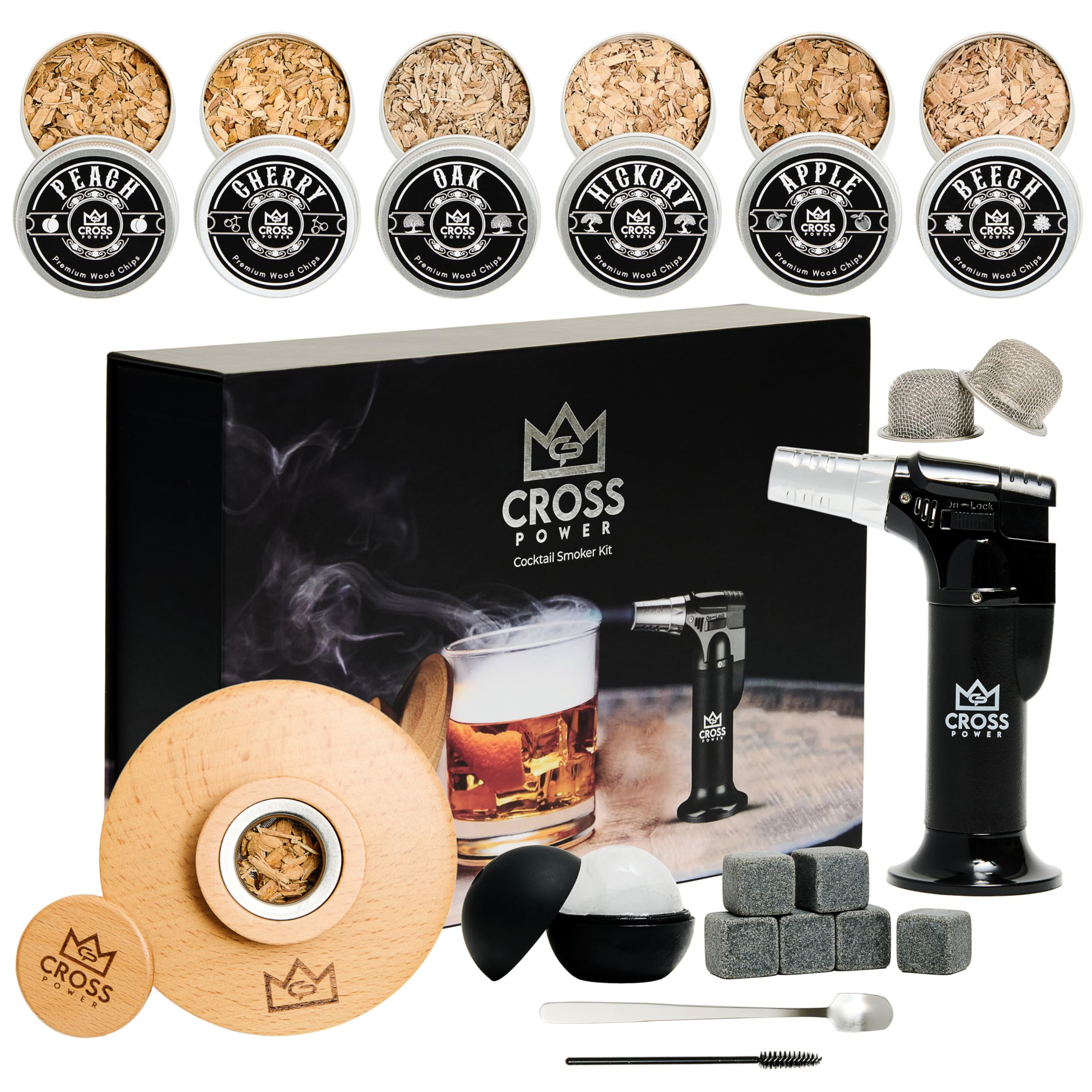 Cross Power kit ahumado para whisky con mechero.