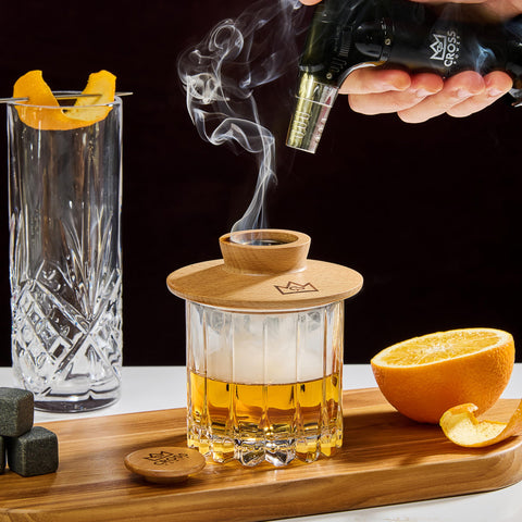Cross Power, sabores de madera roble para ahumado suave en bebidas.