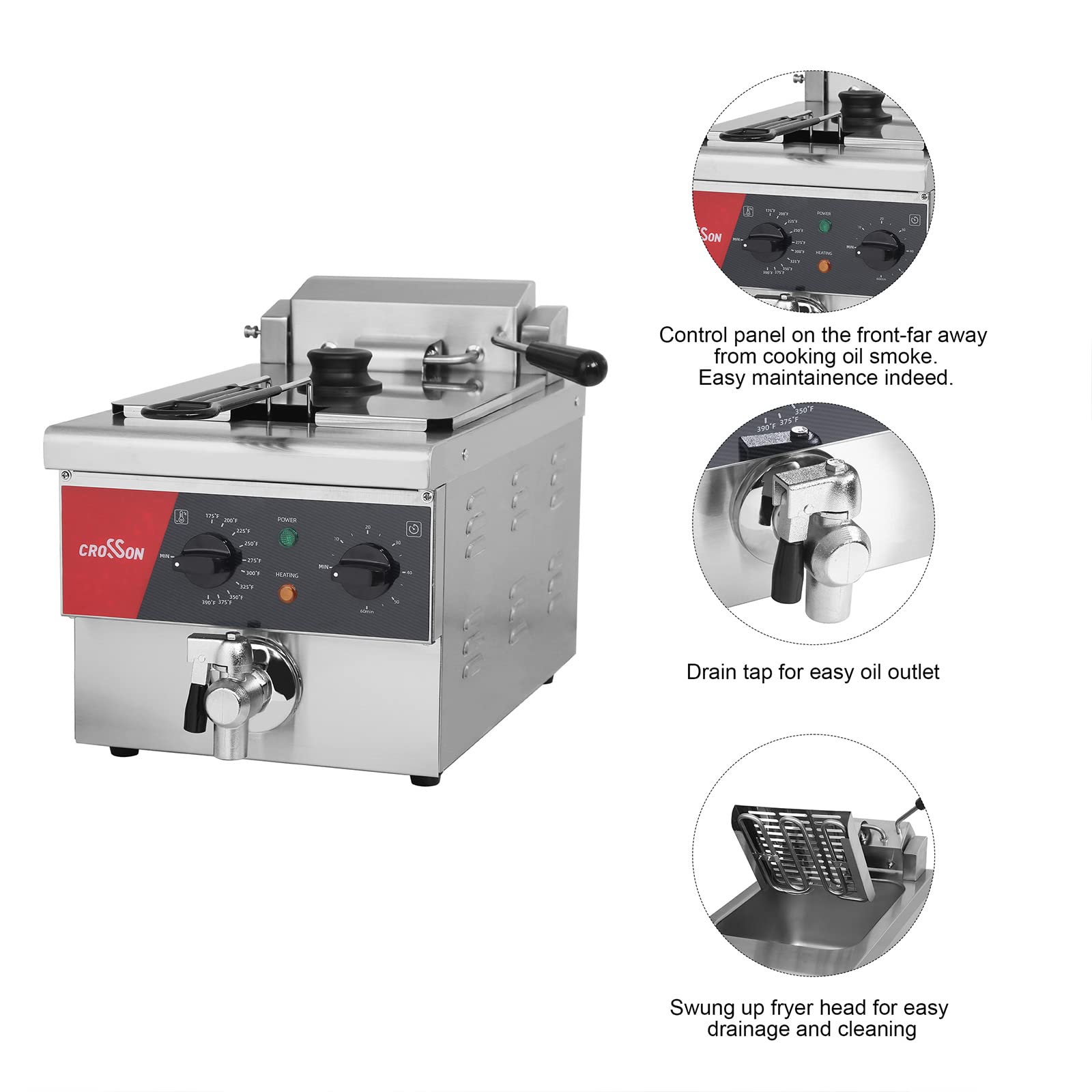 Cesta grande Crosson ideal para porciones abundantes y frituras uniformes.