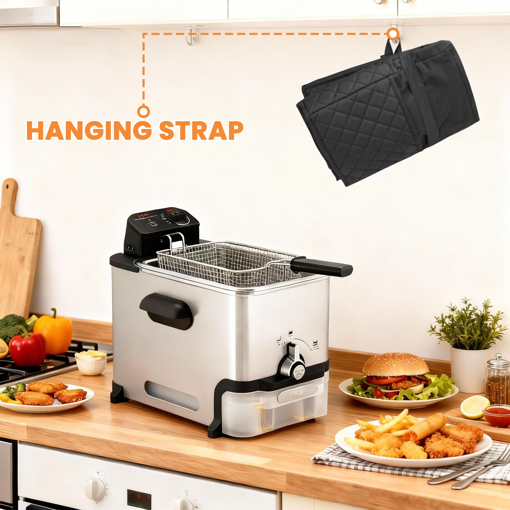 Funda CROTIRAD para freidora-tfal-3-5l-forro-interior-impermeable mantiene interior limpio.
