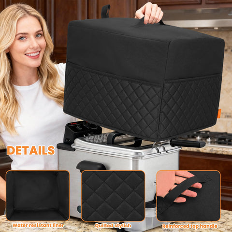 Funda CROTIRAD para freidora-tfal-3-5l-mango-superior facilita transporte en la cocina.