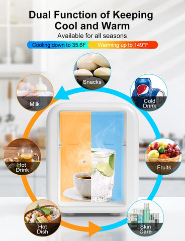 CROWNFUL mini-frigorífico de 4L para 6 latas.