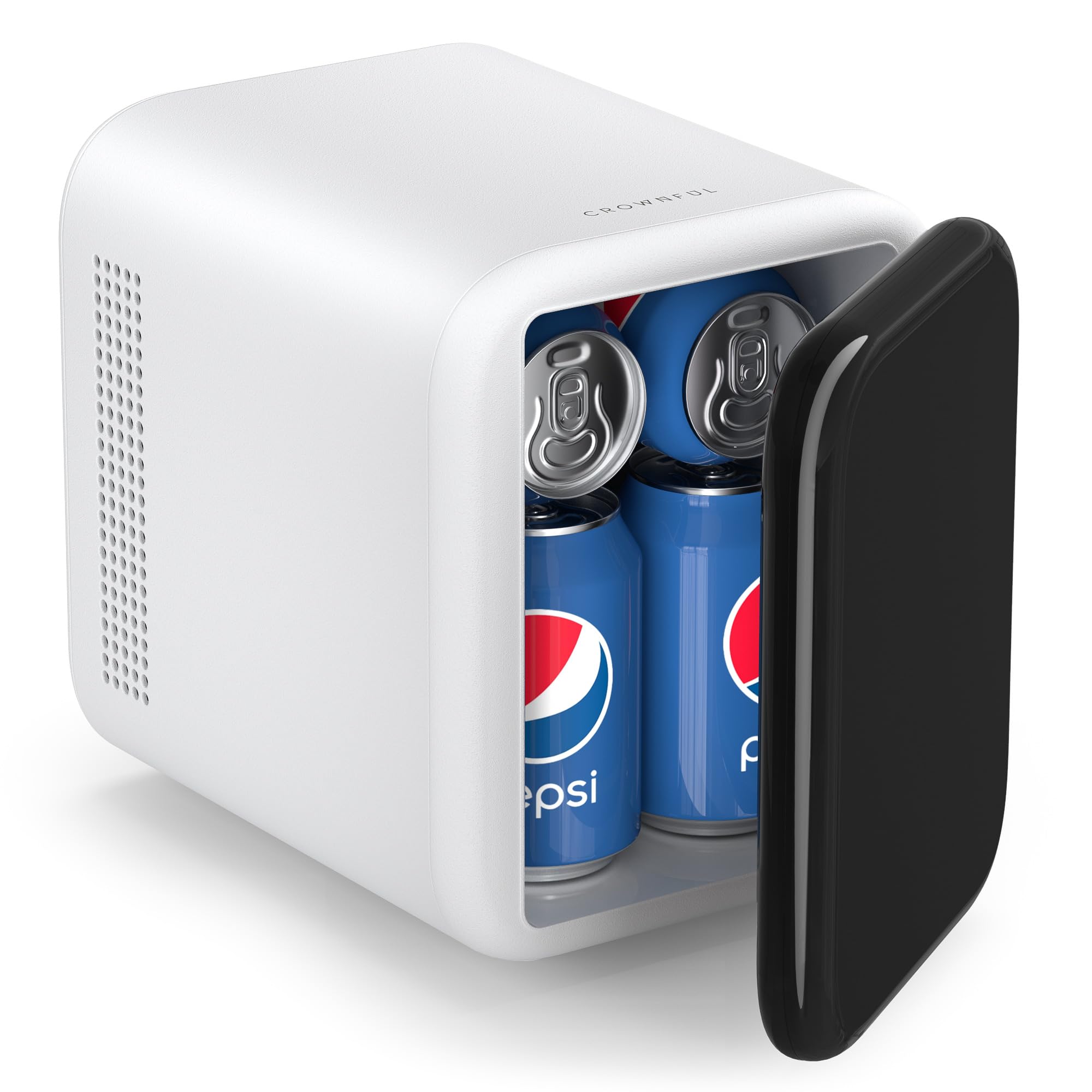 CROWNFUL mini-frigorífico: enfriamiento a 2°C para bebidas.