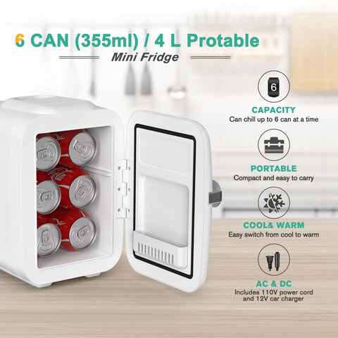 CROWNFUL frigorífico 12V para coche y viajes