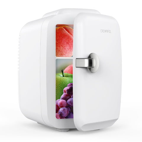 CROWNFUL mini frigorífico 4L portátil para cosméticos y bebidas frías
