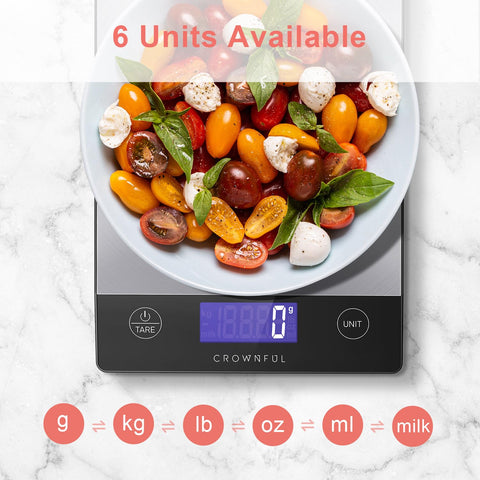 CROWNFUL, conversión de unidades para gramos, kilos, onzas y más.